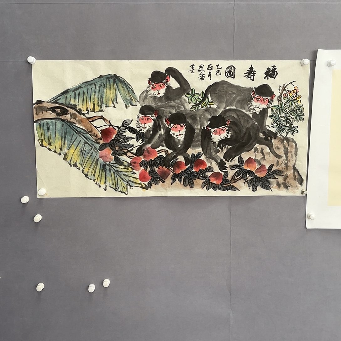 国画亲笔手绘远原创