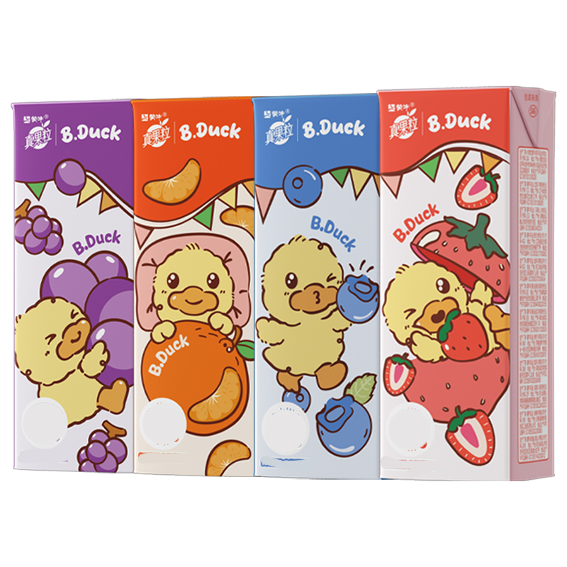【4个口味】真果粒牛奶乳品（草莓*3盒 蓝莓*3盒 蜜桔*3盒 葡萄*3盒）