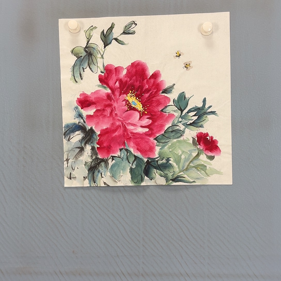 国画1194 牡丹图画师大