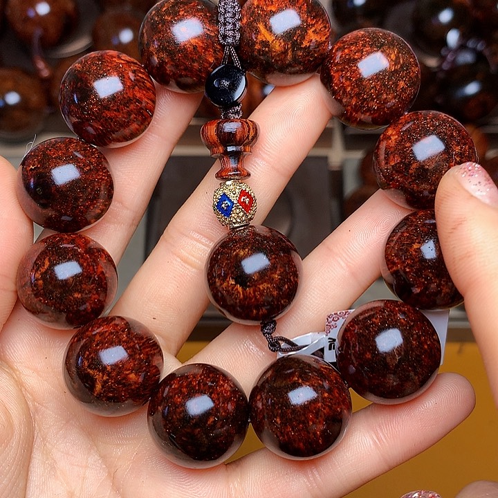 花梨木类手串/手链黄花梨风化料老挝花梨土埋料2.0