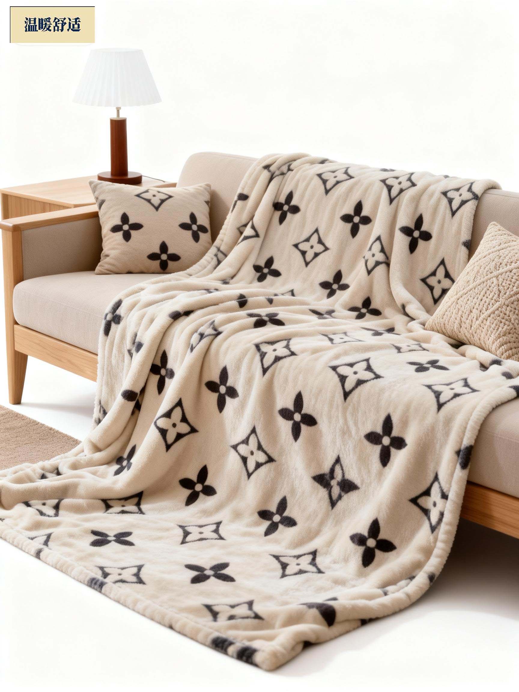 【毛毯】200cm*230cm 四叶草 云貂绒牛奶绒毯子加厚温暖绒毛毯