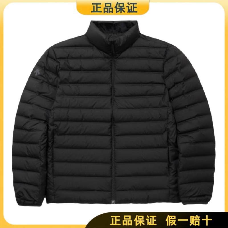 DESCENTE/迪桑特立领黑标都市小排骨防钻鹅绒羽绒外套 DDJO3
