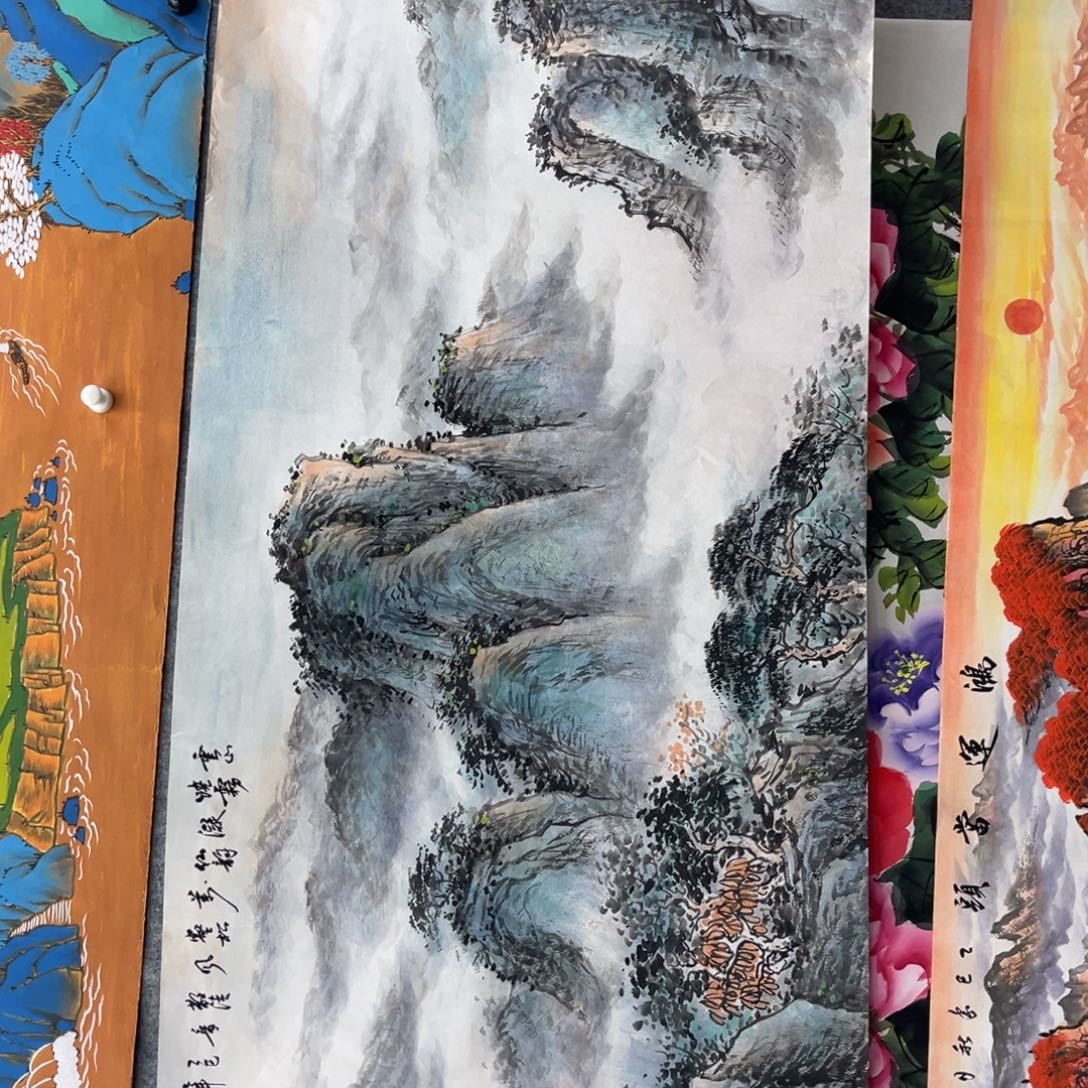 福***裱国画明月的直播间888