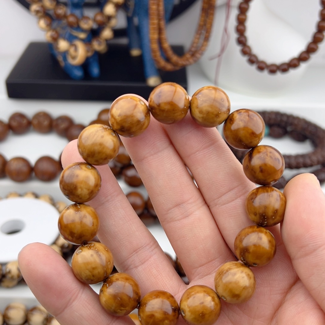 紫金鼠手串光珠15尺火焰纹练手福利款