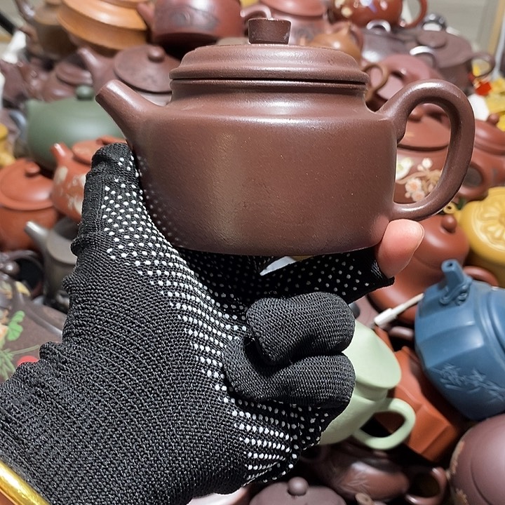 紫砂茶壶花泥微笑