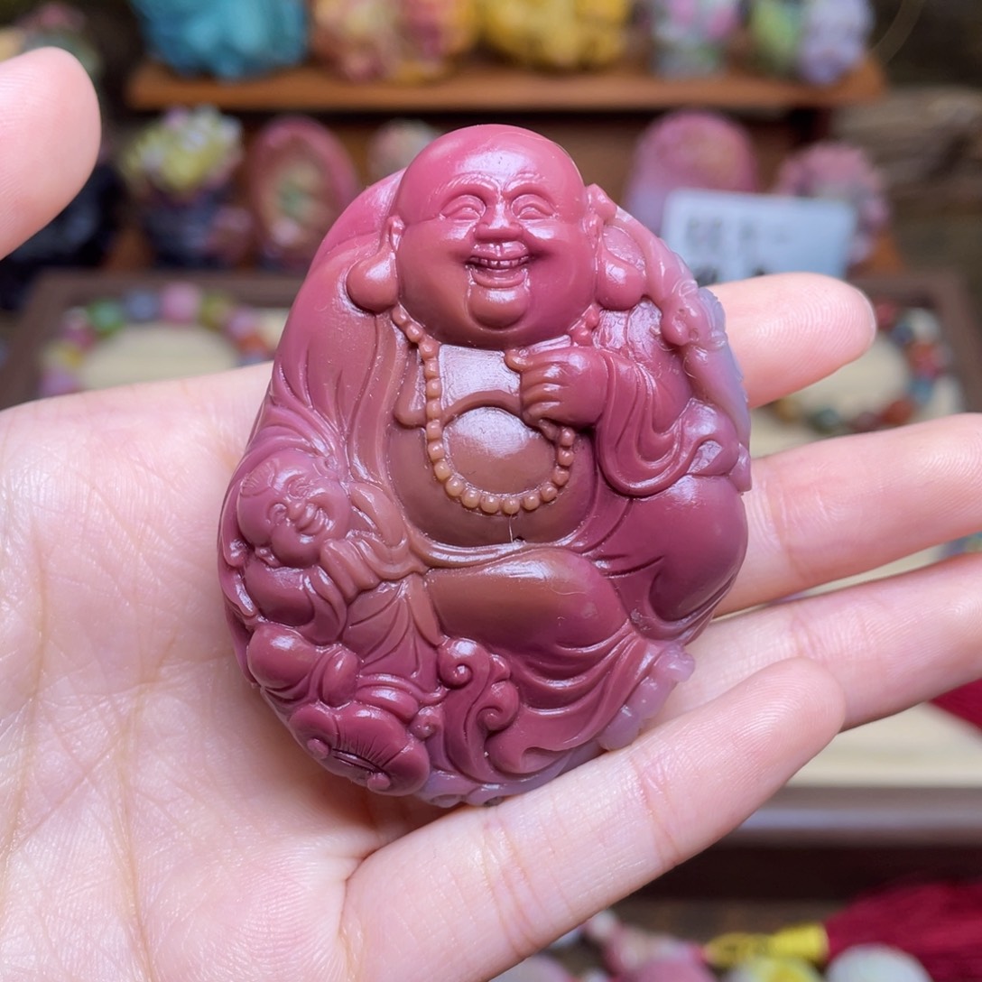 开****玛瑙/玉髓未镶嵌珠宝半成品盐源玛瑙桃料佛公