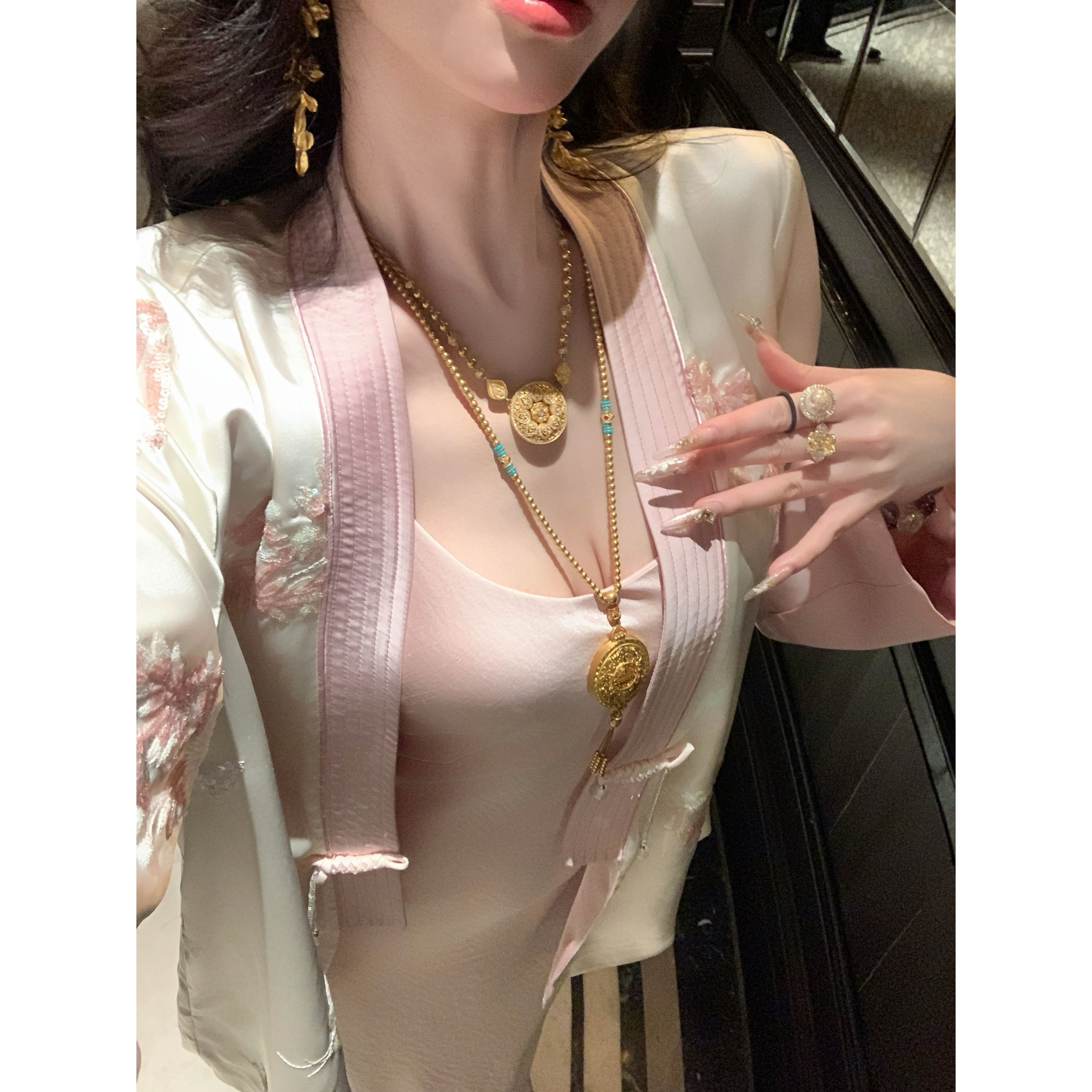 【雅乔定制】海棠未眠 珠片绣新中式国风外套DYYK-24021682