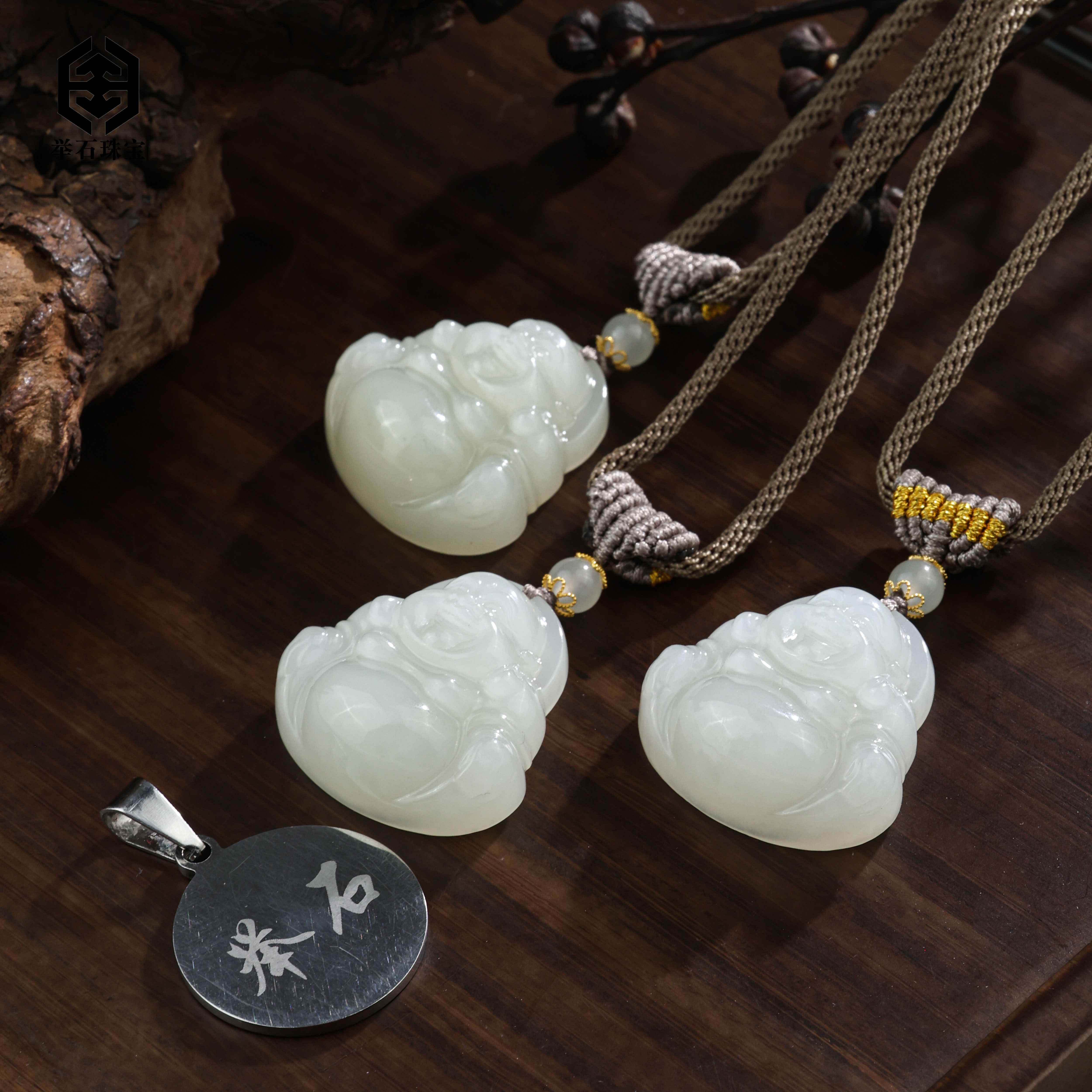 【举石珠宝】T1226-693-369和田玉吊坠18K(一件/多样性发）N