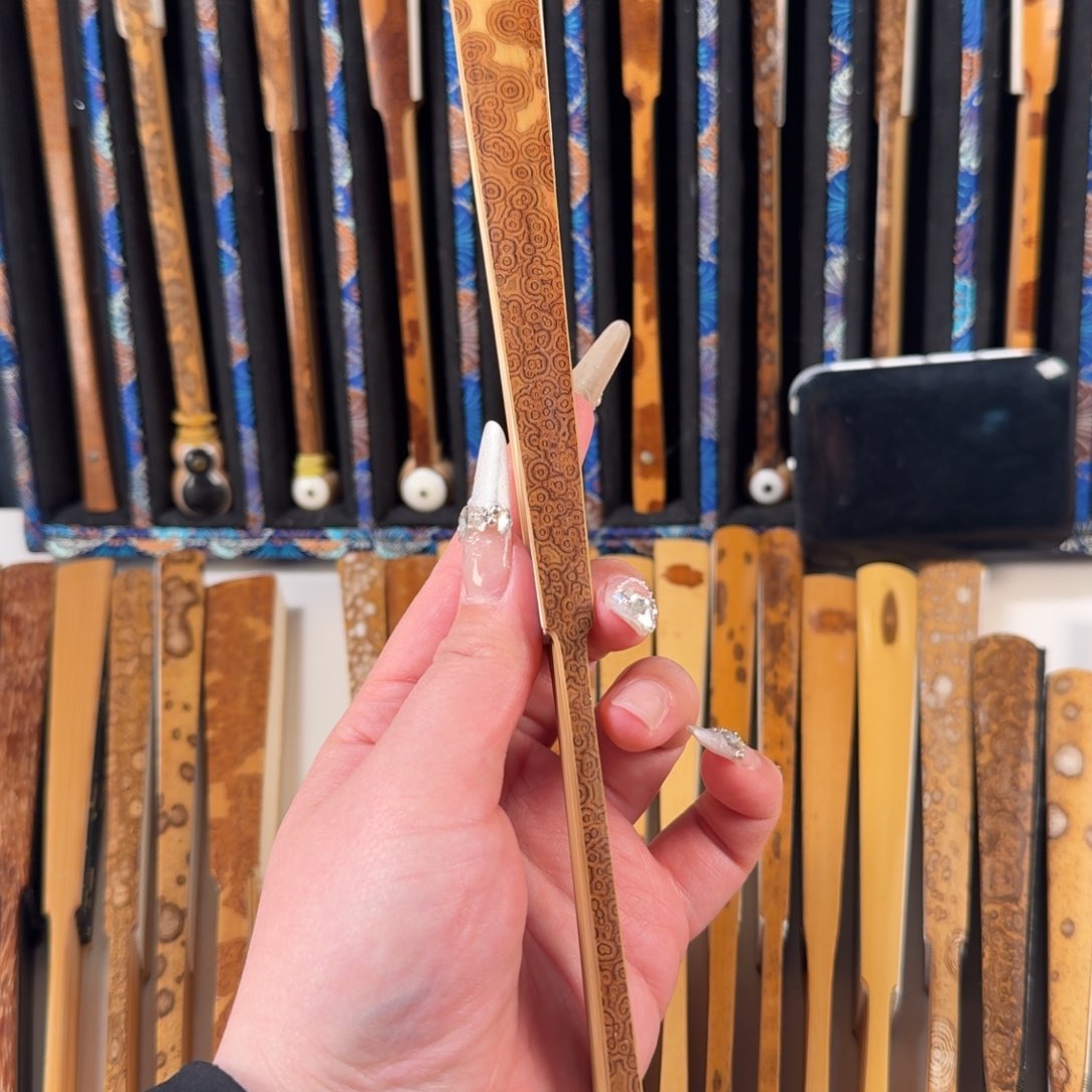 扇子山**客兵哥扇艺斑竹折扇小明