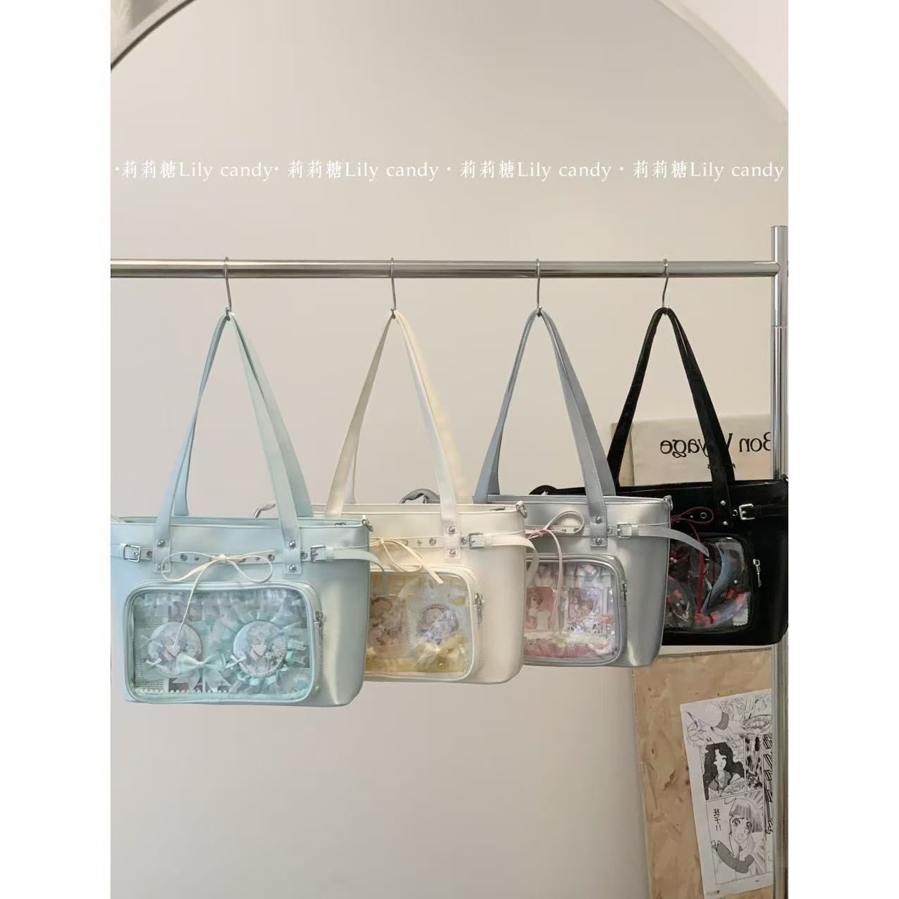 莉莉糖 新款原创痛包机车风追星暗格可藏东西痛包小众单肩斜挎包
