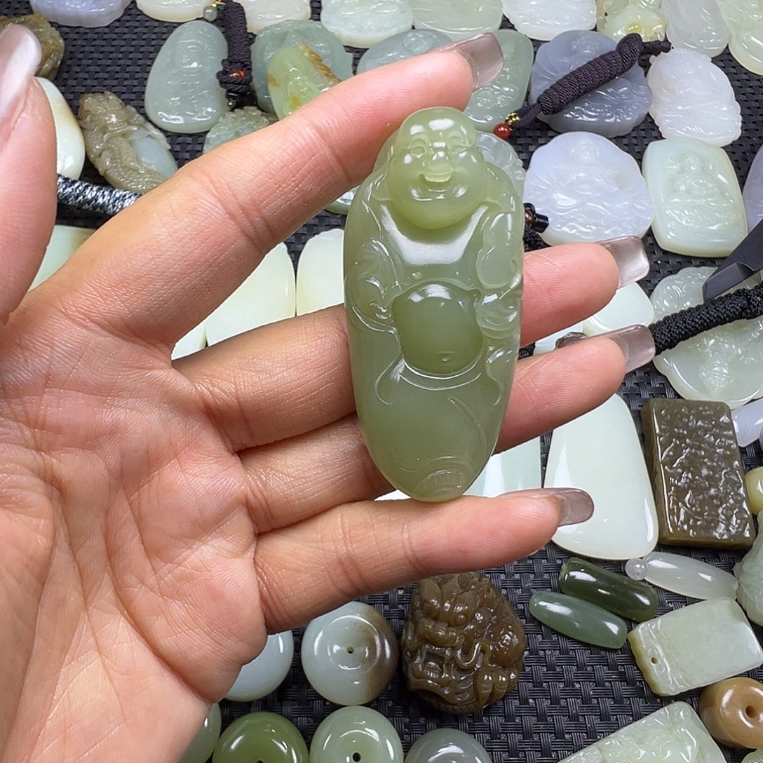 和田玉未镶嵌吊坠(不含链)卡58