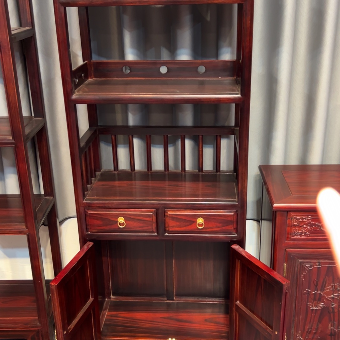 书柜黑酸枝木类书柜