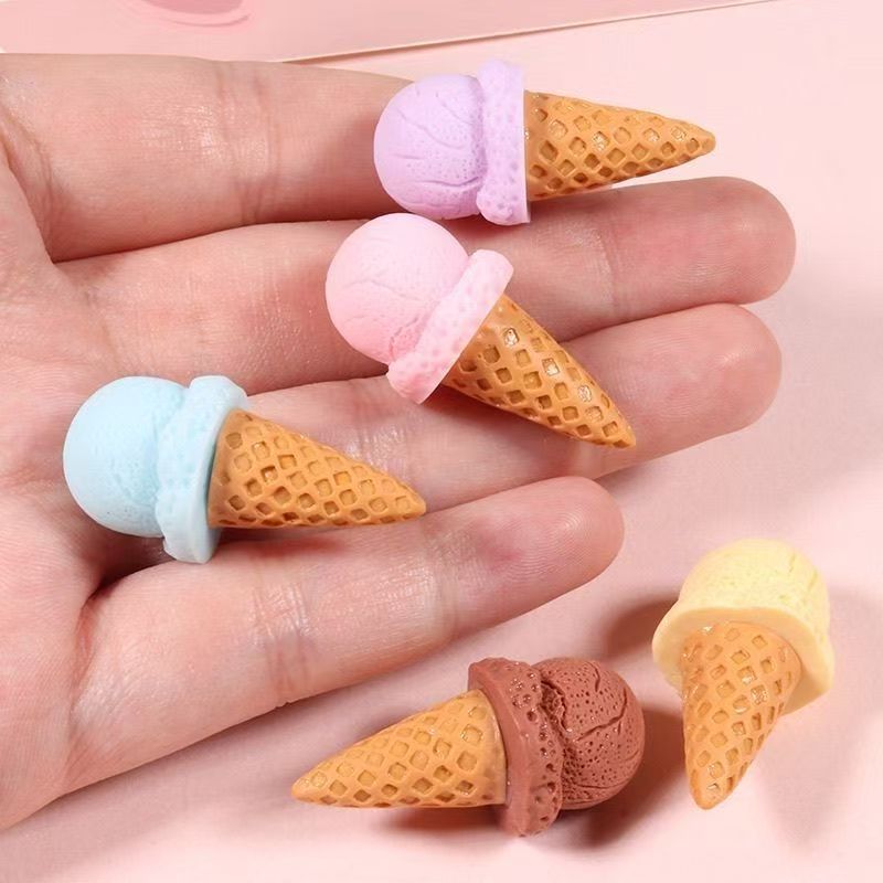 网红树脂实色冰淇淋桌面摆件