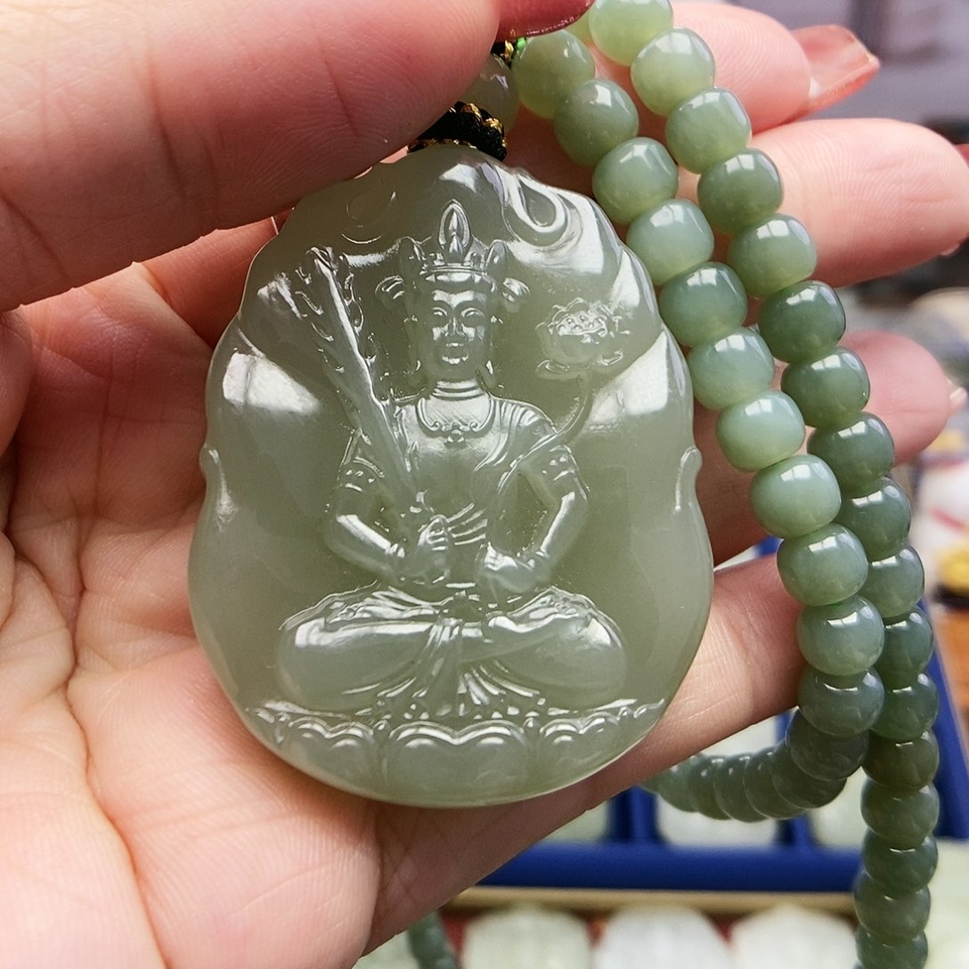 【闪购商品】和田玉颈饰未镶嵌人**乐