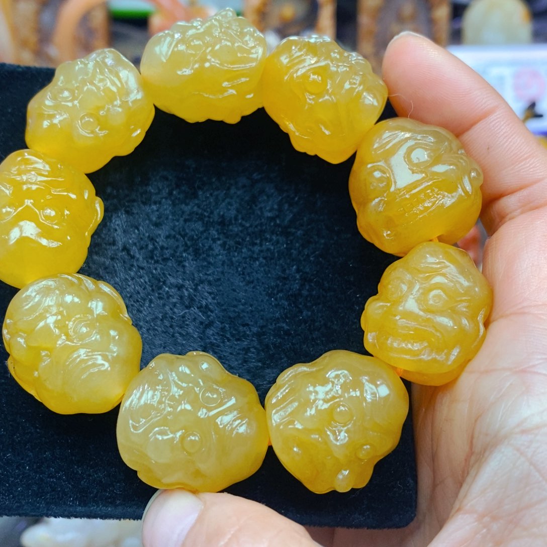 未镶嵌石英质玉（黄龙玉）吊坠(不含链)