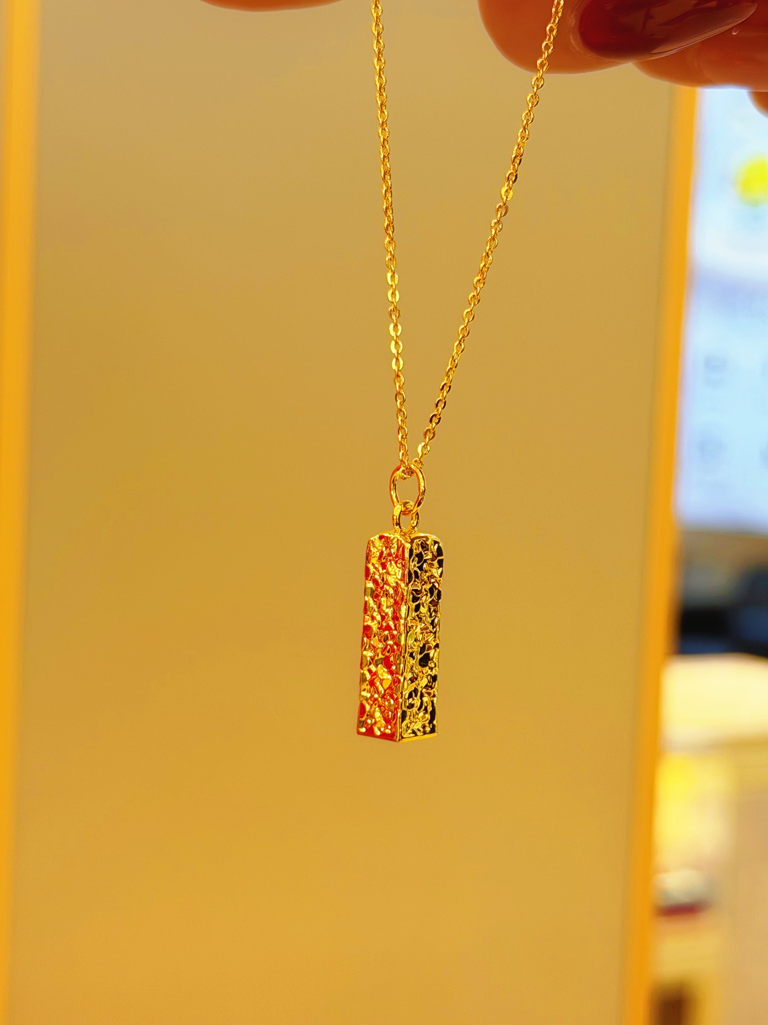 【雅婷精选】足金碎冰冰四方来财配件（赠合金链，多样性发一）YT