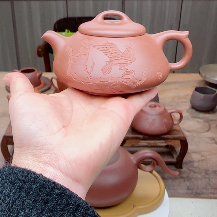 紫砂茶壶老底槽清170 c C双工夫妻作品