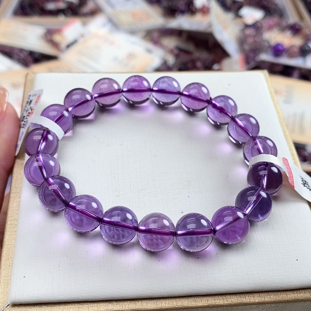 水晶手链未镶嵌Z808卡10紫水晶