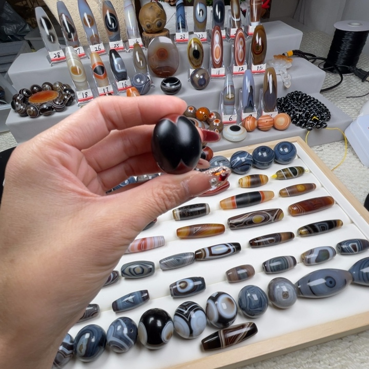 石***羽玛瑙/玉髓未镶嵌项链