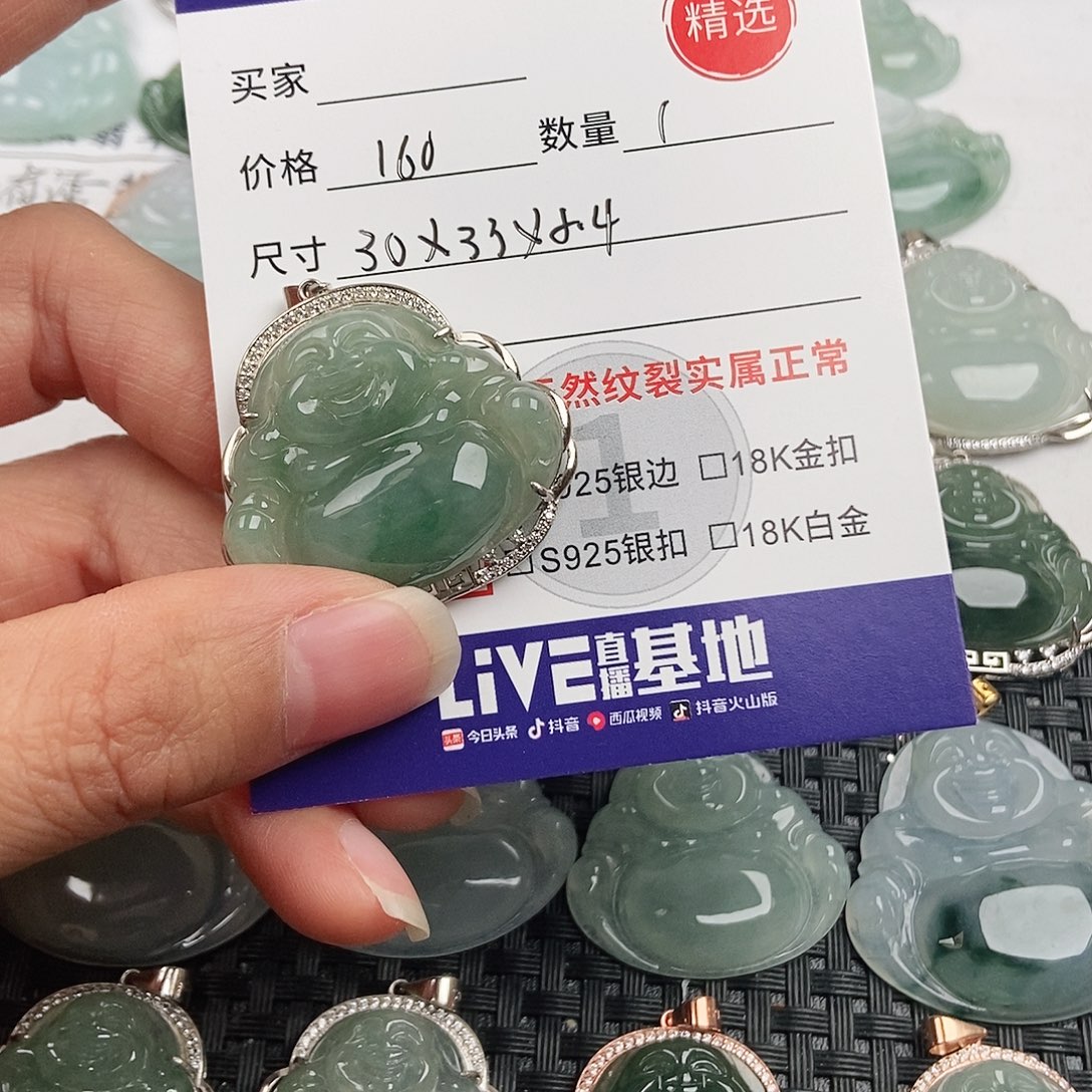 翡翠银S925镶嵌颈饰