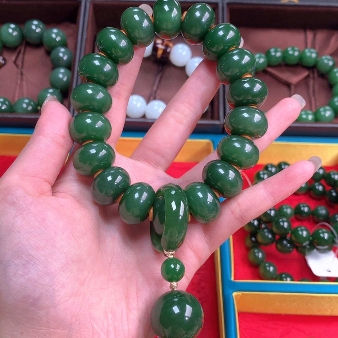 和田玉（碧玉）手串未镶嵌s****峰