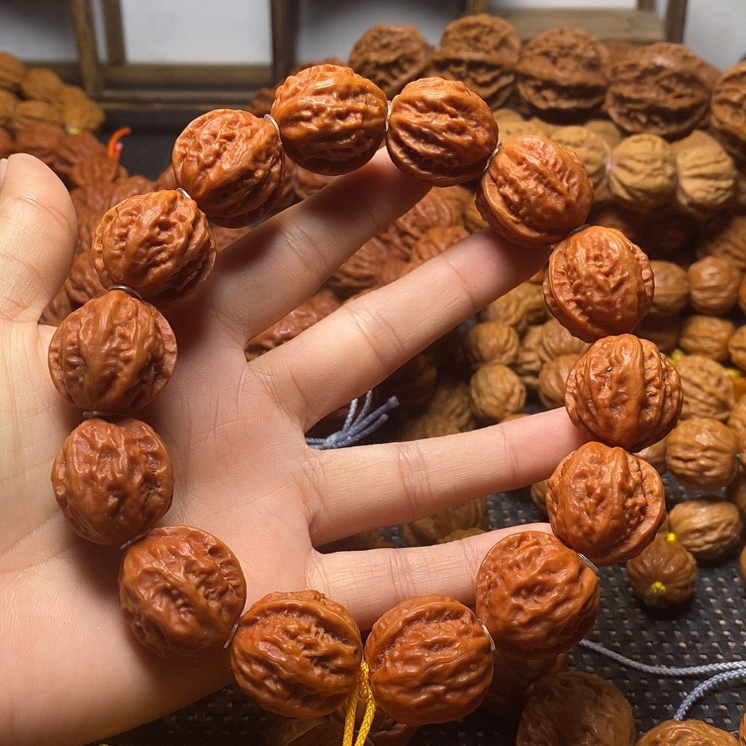 文玩核桃手串西瓜纹粗筋八棱手持