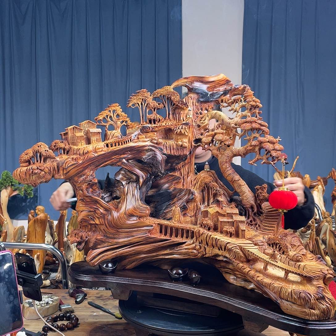 柏木（崖柏）山水倒流香送四盒香