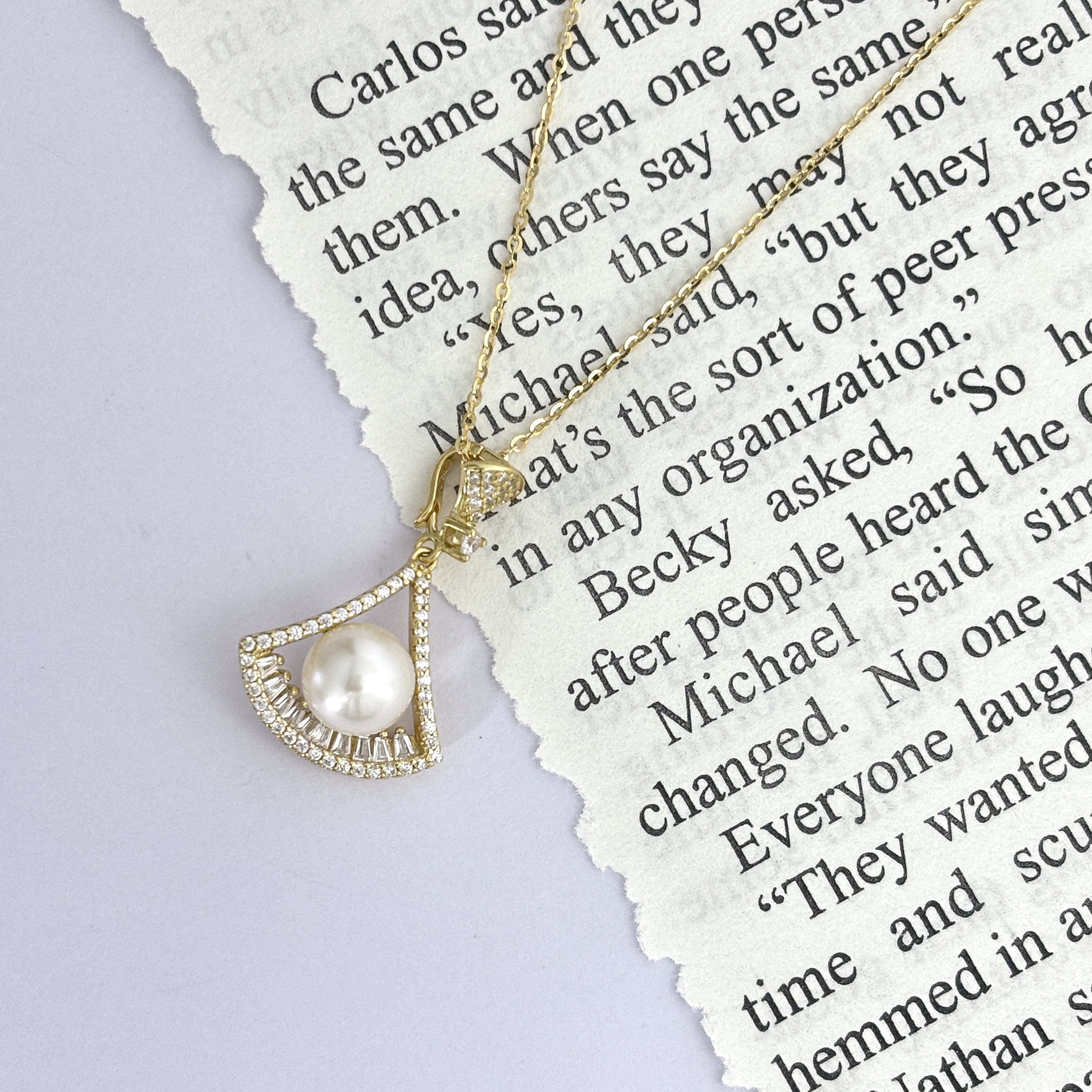 《小霖珍珠》淡水珍珠时尚法式高级感小裙子设计吊坠项链