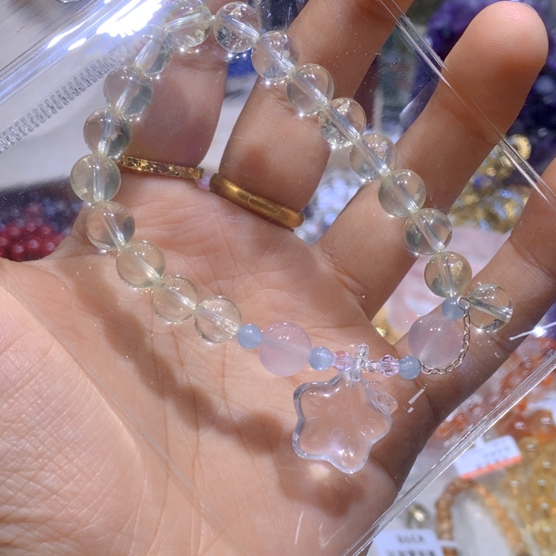 黄晶未镶嵌手链设计款星星手串