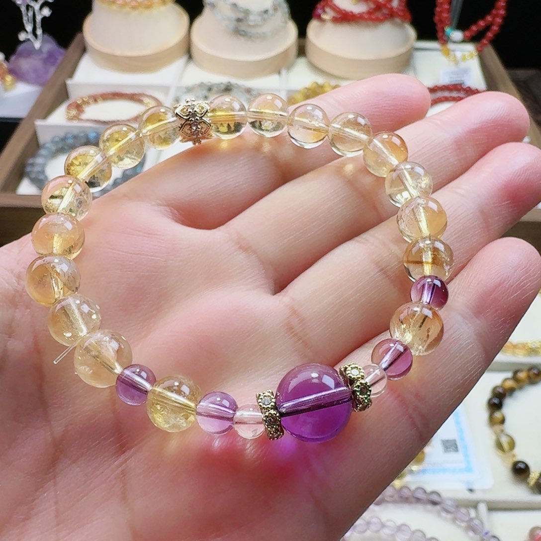 水晶手链未镶嵌黄阿赛