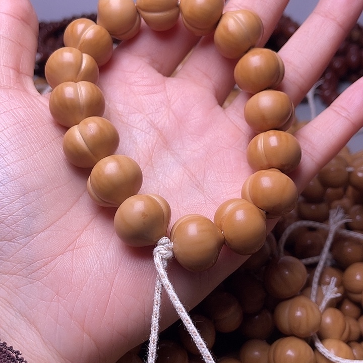 悠***哉猴头核桃手串17尺寸镜面柯基屁桃手持全品无暇