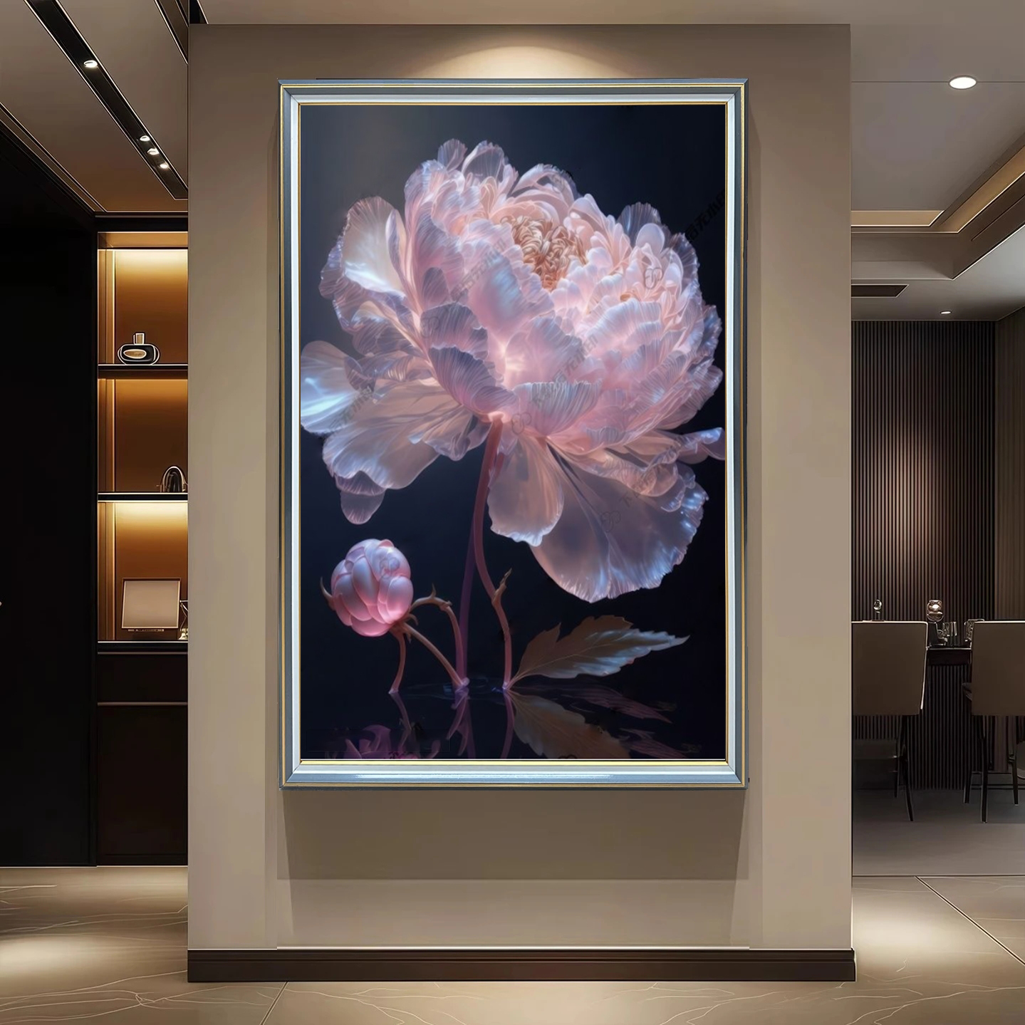 现代简约客厅装饰画法式走廊过道挂画欧式高级感抽象花卉挂画