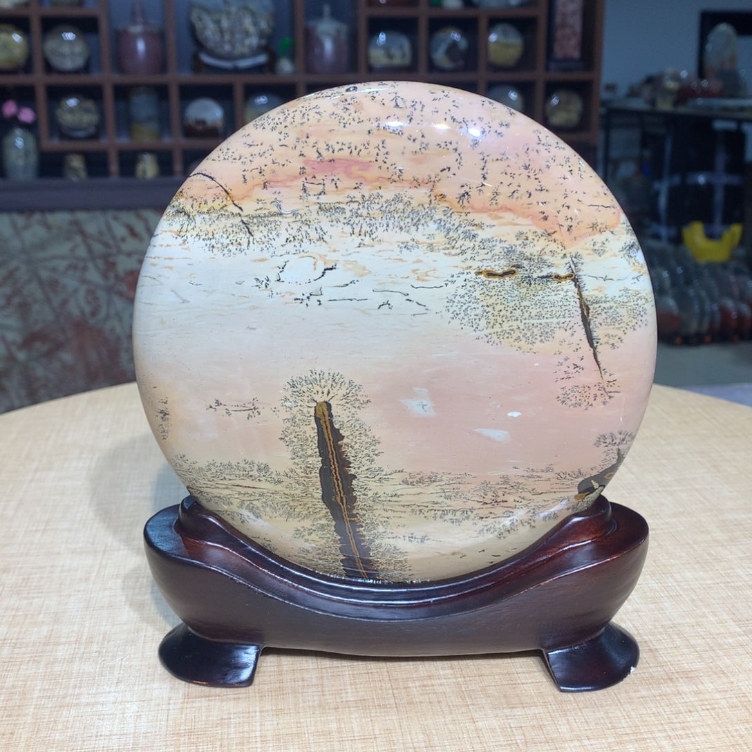 紫砂，广西国画石摆件，收藏观赏