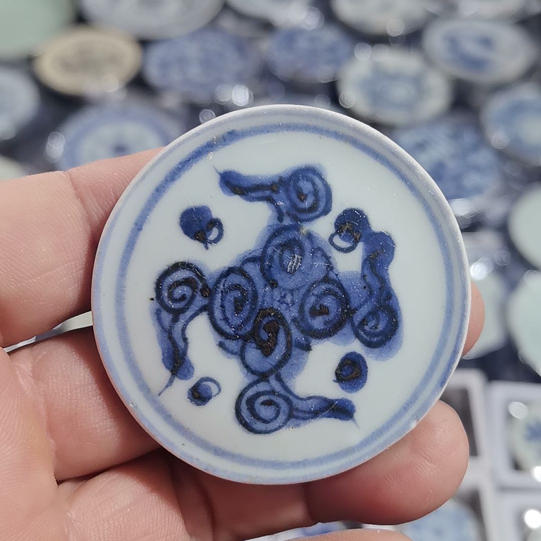 瓷片青花影青杯垫标本全选