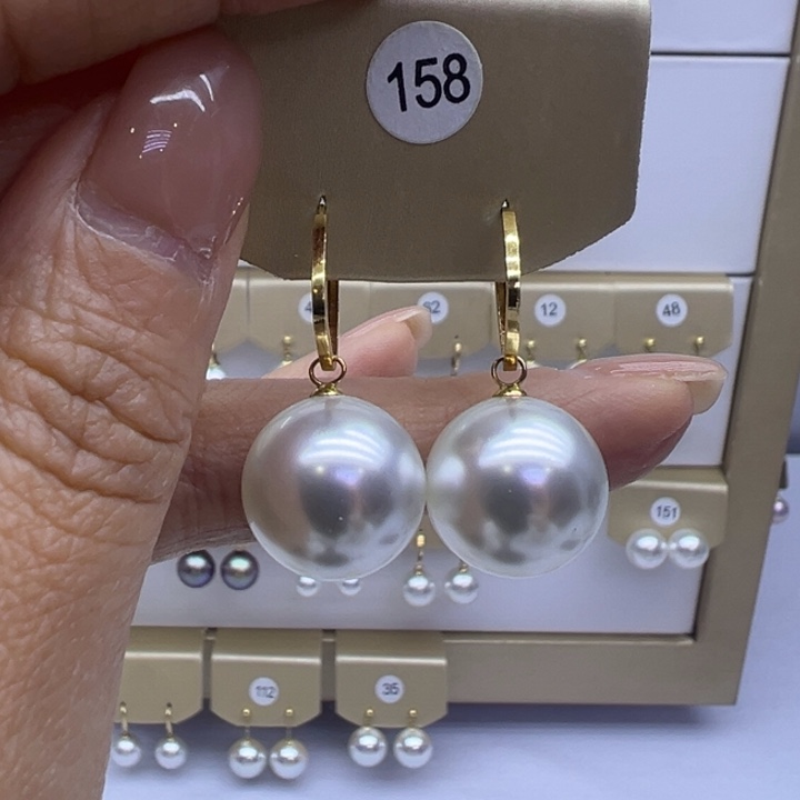 耳饰淡水珍珠18K金镶嵌