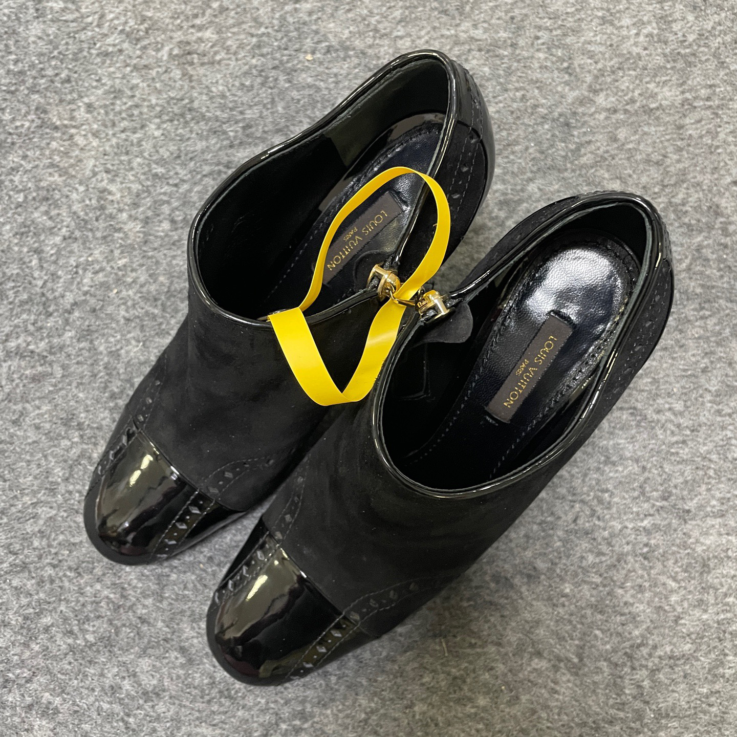 95新 LouisVuitton/路易威登 方头套脚 短靴 37码/17974