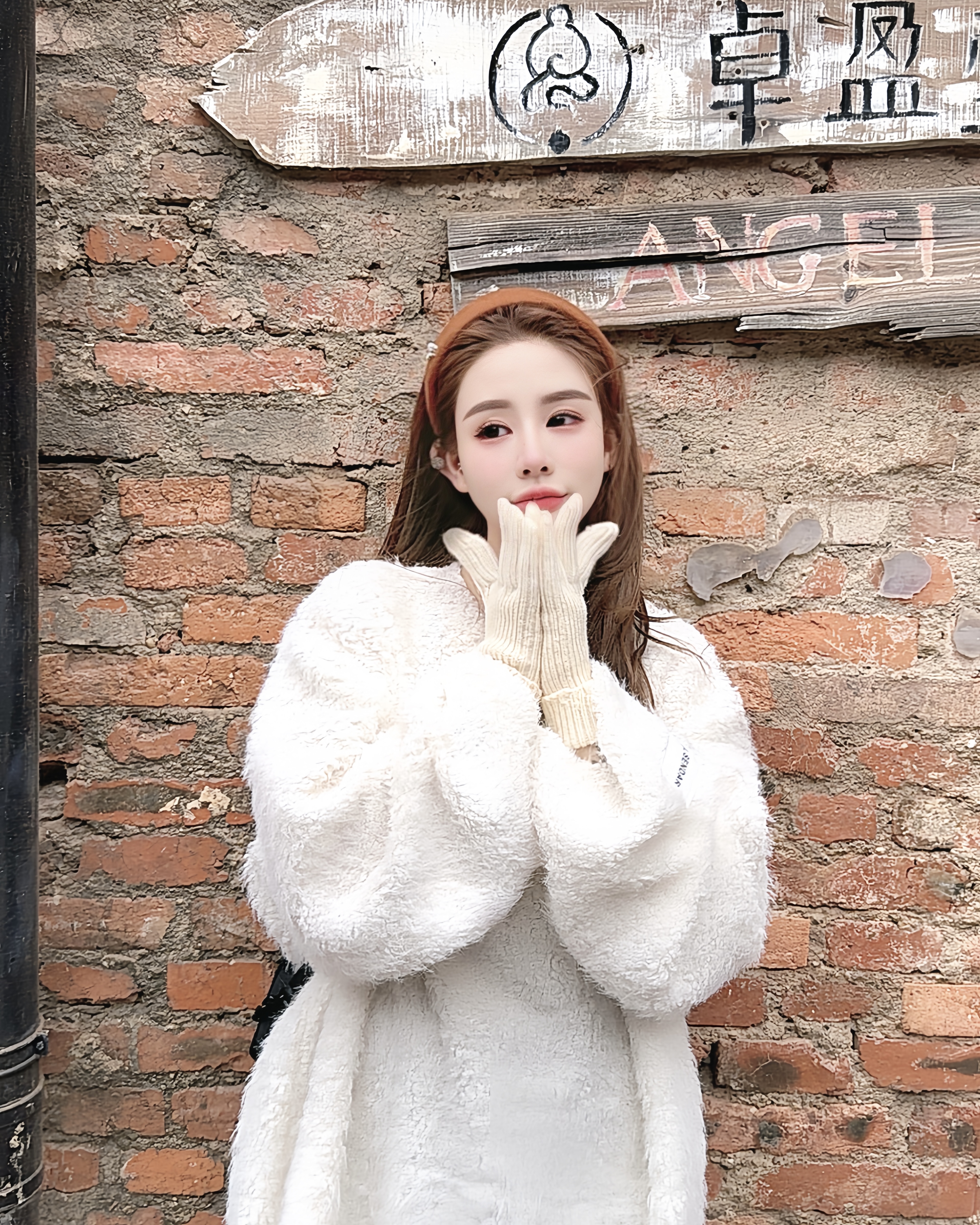 韩版法式气质温柔毛呢头箍小众简约设计珍珠宽边温柔小女人发箍