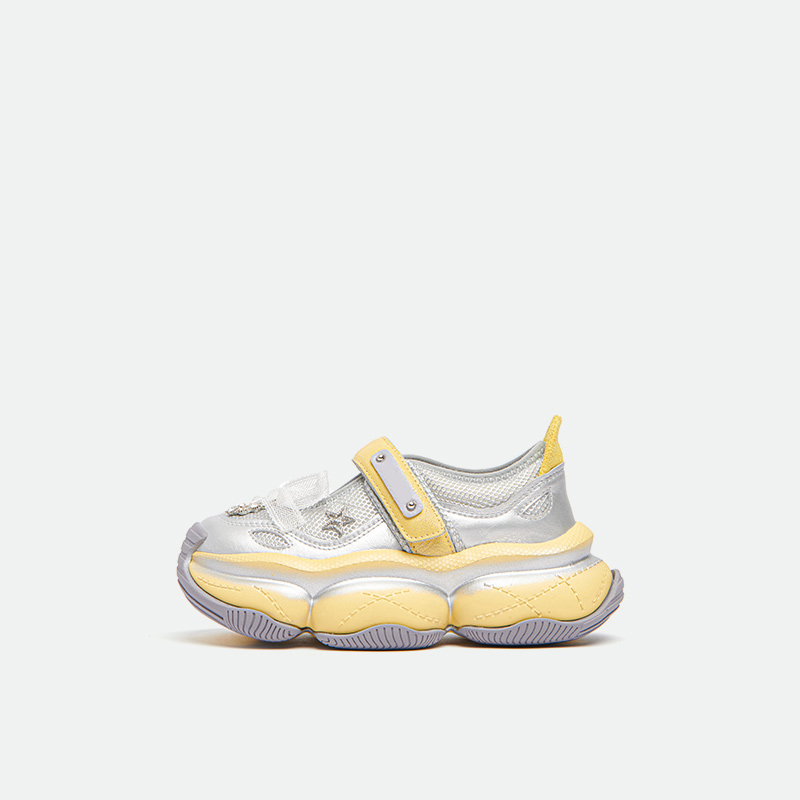 “手指泡芙2代”纯色水钻巴洛克风休闲鞋厚底女鞋玛丽珍时尚