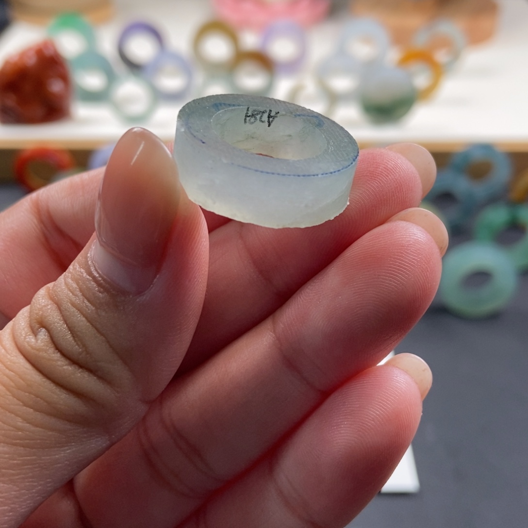 定制翡翠未镶嵌翡翠6-11号有纹