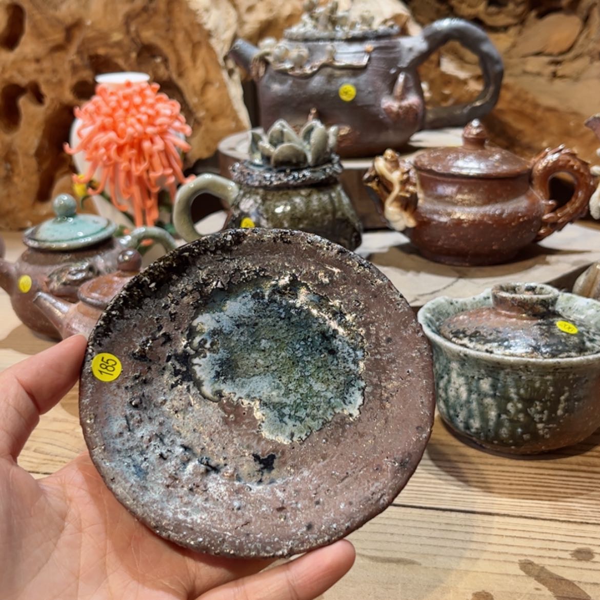 【闪购商品】柴烧茶具手工壶承185