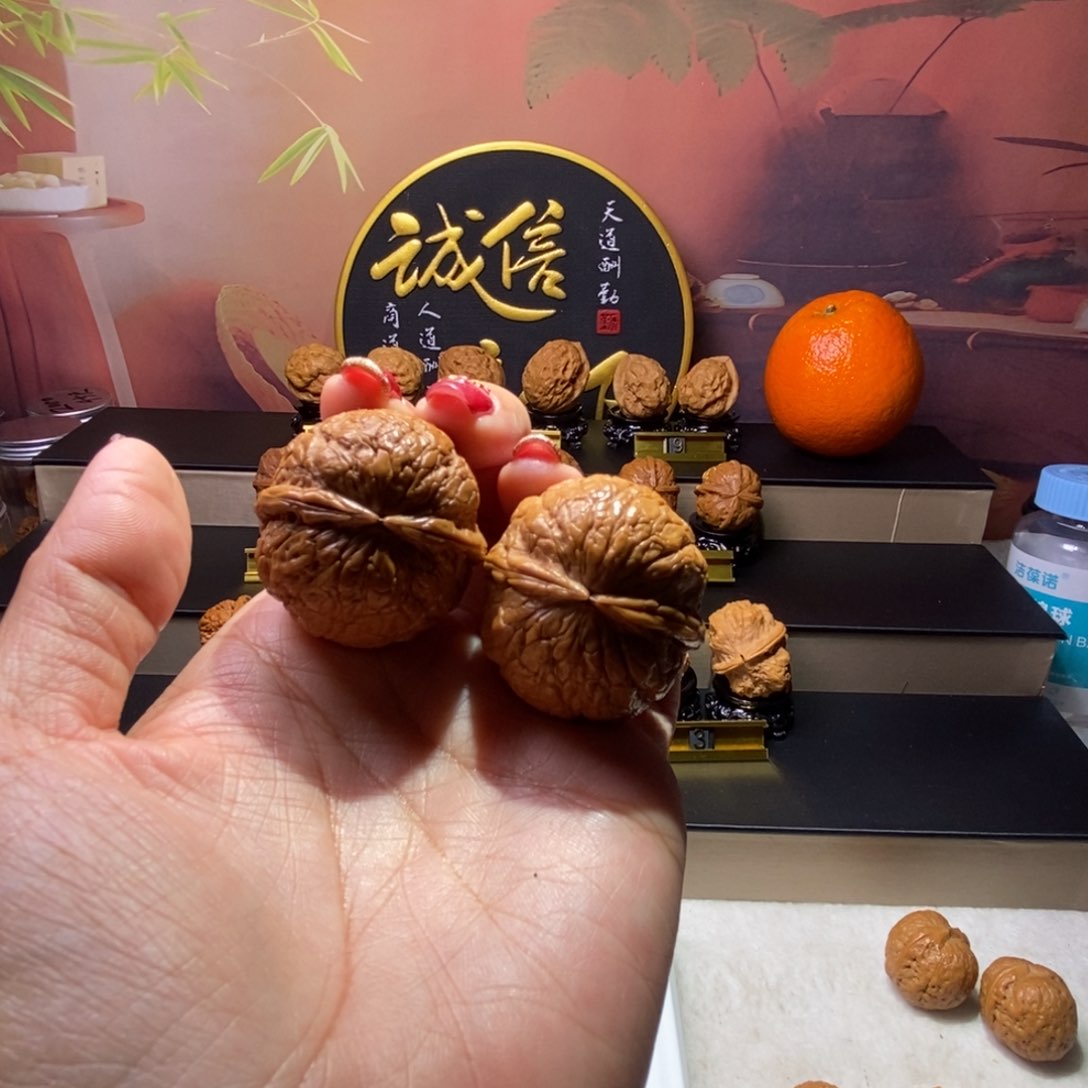 文玩核桃把件驼峰元宝37尺