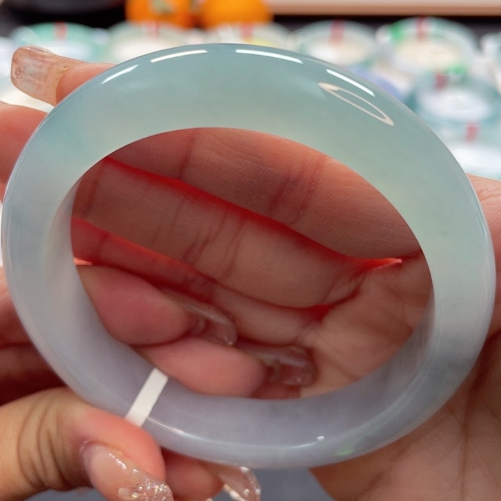 【闪购商品】翡翠手镯未镶嵌59冰胶蓝天白云清新