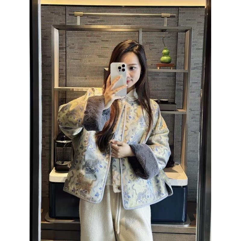 虎镇五毒--中式气质轻奢百搭时尚设计师国风宽松休闲秋冬提花外套