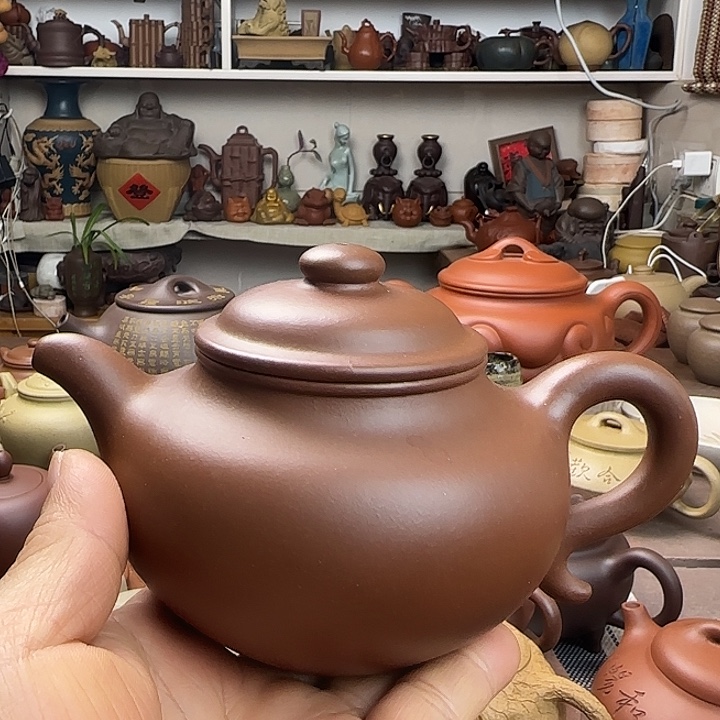 底槽青茶壶原矿紫砂全手工