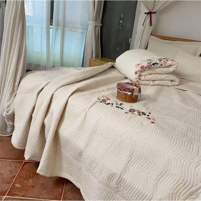 【超级红】棉麻床盖三件套