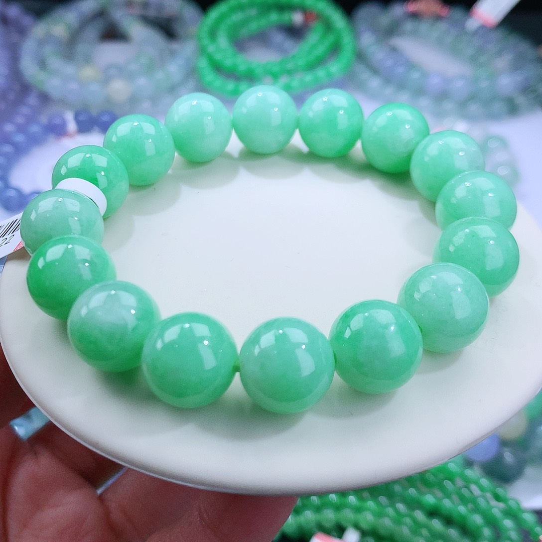 翡翠手链未镶嵌卡12.5