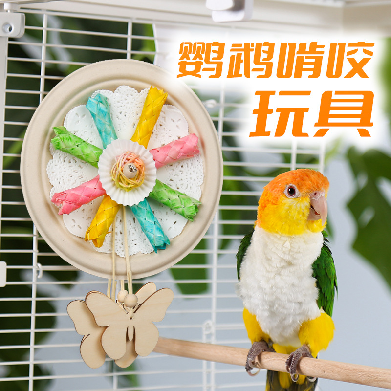 鸟类通用鹦鹉啃咬玩乐玩具训练磨牙解闷牡丹玄凤凤梨小太阳鹦鹉