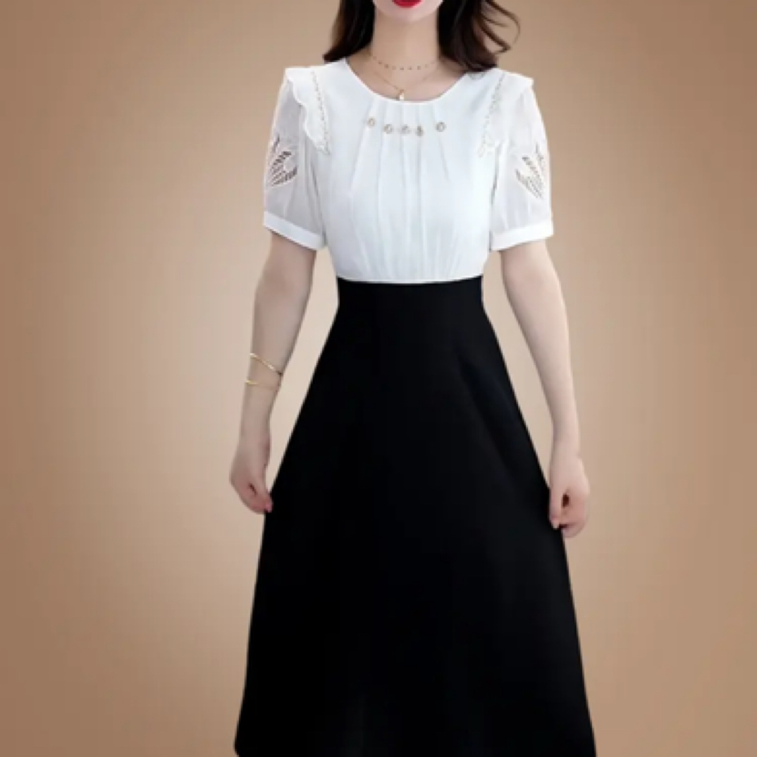 A0342气质闲时尚连衣裙碎