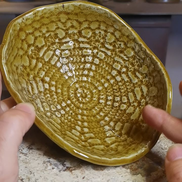 盘手工高温原矿窑变颜色釉