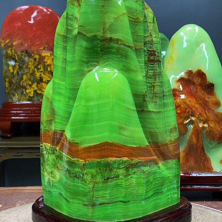 石材靠山摆件创意摆件